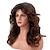 cheap Older Wigs-REEWES 70s Wig Farrah Fawcett Wig Vintage Wigs Blonde Wig for Women Lady Natural Synthetic Full Wigs Vintage Cosplay Costume Disco Hair Wig Feathered Wig (Brown)