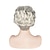 abordables perruque plus âgée-perruques grises pour femmes perruque synthétique bouclés bouclés lutin coupé avec une frange perruque courte argent cheveux synthétiques gris