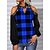 cheap Basic Women&#039;s Tops-spring  summer     round neck strapless plaid print loose long-sleeved t-shirt top Women‘s clothing