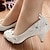 cheap Wedding Shoes-Women&#039;s Wedding Shoes Bridal Shoes Lace Kitten Heel Round Toe Elegant Faux Leather Loafer White