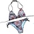 voordelige Bikini&#039;s &amp; Badmode-Dames Zwemkleding Bikini 2 stuks Normaal Zwempak Slank Multi Kleur Geel Lichtblauw Hemdje Bandje Badpakken nieuw Vakantie Modieus / Sexy / Beha met vulling
