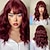 cheap Synthetic Trendy Wigs-Bob Wig with Bangs Pink/Ombre Brown/Auburn/Wine/Green Synthetic Culy Wigs for African American Women Natural Scalp Wigs 18inch Party Daily Wigs Christmas Party Wigs