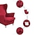 tanie Pokrowce na fotel uszak-Jednolity kolor rozciągliwy pokrowiec na krzesło wingback pokrowce na krzesło tkanina spandex wingback pokrowce na fotele z elastycznym dnem do salonu dekoracja sypialni