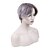 economico Parrucche trendy sintetiche-parrucche ombre grigie pixie per donne bianche parrucche a strati taglio corto con frangia parte libera parrucche grigie pixie estremità dei capelli con un po &#039;di rosa