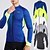 billige Herretrøyer-Arsuxeo Herre Sykkeltrøyer Langermet Vinter Sykkel Jersey med 3 baklommer Fjellsykling Veisykling Pusteevne Refleksbånd Tilbake Lomme Ultralett stoff Mørkegrå Hvit Gul Polyester sport Klær
