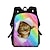 levne Grafické tiskové tašky-Pánské Dámské děti batoh Školní taška 3D batoh Škola Denní Kočka 3D tisk Oxford Velká kapacita Zip Grafika Černá Světlá růžová Fialová