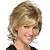abordables perruque plus âgée-perruque courte bouclée blonde mixte avec une frange perruque synthétique ondulée naturelle pour les femmes perruques courtes ondulées naturelles