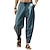 abordables pantalon en lin-Homme Pantalon en lin Pantalons d&#039;été Poche Cordon Plein Casual du quotidien Yoga Mélange de Coton basique Classique Noir Blanche