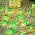 preiswerte LED Lichterketten-st. Patrick&#039;s Day Lights dekorative Shamrocks LED-Lichterketten 5 m 16,4 Fuß 50 LEDs batteriebetriebene Fee Glücksklee-Lichterketten für Schlafzimmer Party Fest grün irische Dekoration