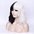 baratos Perucas de personagens de filmes-Perucas cosplay Preta Branco Encaracolado Cabelo Sintético Curto perucas Mulheres perucas Para festa