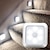 זול אורות ותפאורת לילה-חיישן תנועה מרובע תאורת לילה מופעלת באמצעות סוללה אינדוקציית פיר מתחת לארון מנורת ארון עם מדרגות מגנטיות מטבח תאורת חדר שינה 1 יחידות