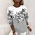 voordelige Dameshoodies &amp; sweatshirts-Dames Sweatshirt Stoppen Bloemig Gestreept Afdrukken Dagelijks Sport Feestdagen 3D-afdrukken Actief Streetwear Hoodies Sweatshirts Wit