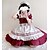 billiga Lolitaklänningar-Lolita söt stil Klänningar Dam Japanska Cosplay-kostymer Ljusrosa / Röd / Blå Ensfärgat Kortärmad Kort / mini / Förkläde / Förkläde