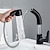 cheap Classical-Matte Black Bathroom Basin Faucet Pull Out Spout Rotatable Liftable Body Deck Mounted Hot and Cold Water Mixer Tap