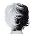 Χαμηλού Κόστους Περούκες μεταμφιέσεων-γοτθική περούκα cruella deville περούκα cosplay ασπρόμαυρες περούκες για γυναίκες κοντές σγουρές, κυματιστές μπομπ μαλλιά περούκα χαριτωμένες συνθετικές περούκες για πάρτι