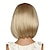 Недорогие старший парик-блондинка парик боб синтетический парик прямой прямой боб с челкой парик блондинка короткие светлые синтетические волосы женская термостойкая боковая часть блондинка