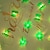 preiswerte LED Lichterketten-st. Patrick&#039;s Day Lights dekorative Shamrocks LED-Lichterketten 5 m 16,4 Fuß 50 LEDs batteriebetriebene Fee Glücksklee-Lichterketten für Schlafzimmer Party Fest grün irische Dekoration