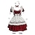 ieftine Rochii Lolita-lolita Costume menajeră lolita Drăguţ Rochii Pentru femei Japoneză Costume Cosplay Roz Deschis / Rosu / Albastru Deschis Culoare solidă Manșon scurt Scurt / Mini / Rochie / Șorț / Rochie / Șorț