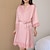 cheap Women&#039;s Sleep &amp; Lounge-Women&#039;s 1 pc Pajamas Robes Gown Bathrobes Lovers Fashion Comfort Pure Color Silk Home Wedding Party Spa V Wire Gift Half Sleeve Lace up Lace Fall Spring White Pink / Satin