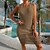 Χαμηλού Κόστους Μπικίνι &amp; Μαγιό-Γυναικεία Μαγιό Που καλύπτει Φόρεμα στην παραλία Κανονικό Μαγιό Πλεκτό Τρύπα Μονόχρωμες Λευκό Μαύρο Φούξια Χακί Μπλε Ρουά Σχήμα U Μαγιό νέος Καθημερινό Διακοπές / Μοντέρνα