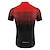 cheap Men&#039;s Jerseys-BERGRISAR Men&#039;s Short Sleeve Cycling Jersey with 3 Rear Pockets Summer Polyester Black Red Green Gradient Bike Jersey Top Mountain Bike MTB Road Bike Cycling Quick Dry Breathable Reflective Strips