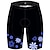 cheap Women&#039;s Pants, Shorts &amp; Skirts-21Grams Women&#039;s Bike Shorts Cycling Shorts Bike Shorts Pants Mountain Bike MTB Road Bike Cycling Sports Floral Botanical 3D Pad Breathable Ultraviolet Resistant Quick Dry Black Green Polyester Spandex