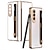 Недорогие Чехлы для Samsung-телефон Кейс для Назначение SSamsung Galaxy Z Fold 3 Кейс на заднюю панель Защитная пленка для объектива камеры Откидная подножка с держателем для ручки Однотонный ПК