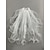 preiswerte Hochzeitsschleier-Zweischichtig Klassisch / Süß Hochzeitsschleier Ellbogenlange Schleier mit Satinbogen 60 cm Spitze