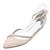 abordables Chaussures de mariée-Femme Chaussures de mariage Paillettes de cristal scintillantes ornées de bijoux Chaussures de mariée Talon Plat Bout pointu Elégant Satin Lanière de cheville Argent Blanche Ivoire