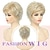cheap Older Wigs-Short Blonde Wigs Omber Blonde Pixie Cut Wig for Women Natural Wavy Real Hair Synthetic Wig with Bangs
