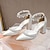 ieftine Pantofi de Mireasă-Pentru femei pantofi de nunta Pantofi pumps Cadouri de Valentin Petrecere Tocuri de nunta Pantofi de mireasa Pantofi de domnișoară de onoare Piatră Semiprețioasă Perle Franjuri Blocați călcâiul Toc