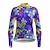 cheap Women&#039;s Jerseys-21Grams Women&#039;s Cycling Jersey Long Sleeve Bike Top with 3 Rear Pockets Mountain Bike MTB Road Bike Cycling Breathable Moisture Wicking Quick Dry Reflective Strips Yellow Blue Purple Rainbow Floral