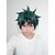abordables Pelucas de anime-Anime mha bnha izuku midoriya deku peluca cosplay para mujeres hombres niño cosplay (verde - negro)