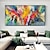 cheap Abstract Paintings-Mintura Handmade Oil Painting On Canvas Wall Art Decoration Modern Abstract Colorful Picture For Home Decor Rolled Frameless Unstretched Painting