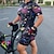 cheap Cycling Clothing-Women&#039;s Triathlon Tri Suit Short Sleeve Mountain Bike MTB Road Bike Cycling Black Green Orange Patchwork Graphic Bike Spandex Polyester Clothing Suit Breathable Quick Dry Sweat wicking Sports