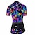 cheap Cycling Clothing-21Grams® Women&#039;s Cycling Jersey Short Sleeve Butterfly Bike Mountain Bike MTB Road Bike Cycling Top Green Purple Yellow Breathable Quick Dry Moisture Wicking Spandex Polyester Sports Clothing Apparel