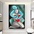 abordables Peintures portraits-Mintura main peinture à l'huile sur toile mur art décoration moderne figure abstraite photo pour la décoration intérieure roulé sans cadre non étiré peinture