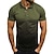 cheap Men&#039;s Button Up Polos-Men‘s T-shirt Sleeve Color Block Henley Medium Spring &amp; Summer Green White Gray Black-Red