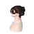 tanie Peruki kostiumowe-peruka cosplay falista część środkowa peruka brązowe włosy syntetyczne damska czarna