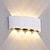 abordables luces de pared al aire libre-Luz de pared led para exteriores, resistente al agua, ip65, 8w, iluminación hacia arriba y hacia abajo, lámpara de pared curvada de doble cabeza para interiores, lámpara de dormitorio moderna,