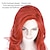 Χαμηλού Κόστους Περούκες μεταμφιέσεων-συνθετική περούκα κυματιστή ασύμμετρη μηχανή κατασκευή περούκα πολύ μακριά κόκκινη συνθετικά μαλλιά γυναικεία cosplay απαλή μόδα κόκκινο / καθημερινή χρήση / πάρτι / βράδυ / καθημερινά
