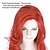 abordables Perruques d&amp;#39;anime-perruque synthétique ondulé asymétrique perruque fabriquée à la machine très long rouge cheveux synthétiques femme cosplay doux mode rouge / usage quotidien / fête / soirée / quotidien perruques