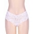 זול הלבשה תחתונה סקסית-בגדי ריקוד נשים תחרה פשוט פרח תחתונים לבנים סטרצ&#039;י (נמתח) מותן נמוך ניילון חלק 1 לבן S