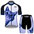 cheap Men&#039;s Clothing Sets-21Grams Men&#039;s Women&#039;s Cycling Jersey with Shorts Short Sleeve Mountain Bike MTB Road Bike Cycling Green Sky Blue Red Cat Animal Bike Clothing Suit Spandex Polyester UV Resistant 3D Pad Breathable