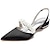 olcso Esküvői cipők-Női Esküvői cipők Extra méret Gyöngy Lapos Erősített lábujj Elegáns Szatén Rugalmas szalag Bor Fekete Fehér