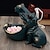 voordelige Houtversiering-hars nijlpaard standbeeld nijlpaard sculptuur beeldje sleutel snoep container decoratie thuis tafeldecoratie accessoires: