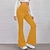 cheap Wide Leg &amp; High Waisted-Women&#039;s Bootcut Flare Flared Pants Plain Full Length Micro-elastic High Waist Fashion Casual Weekend Black Yellow S M Summer Spring &amp;  Fall