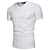 hesapli Erkek Tişörtleri ve Atletleri-Erkek T gömlek Tek Renk V Yaka Haki Beyaz Siyah Günlük Tatil Giyim Sporlar Moda Hafif Büyük ve uzun / Yaz / Kısa Kollu