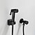 preiswerte Küchenarmaturen-304 Edelstahl ABS Hand-Bidet einfache schwarze Duschsprüher Waschkolben Handwäsche schwarze Toilettenbegleiter Sprühpistole