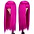 economico Parrucche trendy sintetiche-parrucca rosa capelli lunghi lisci parrucca lunga capelli lisci setosi con sintesi frangia parrucca colorata da 60,96 cm per la festa di halloween cosplay parrucche per feste di natale